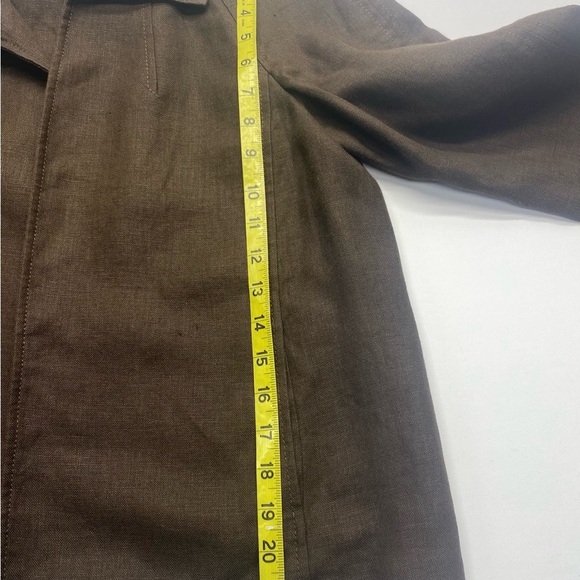 Talbots Pure Irish Linen Dark Brown Open Jacket Women’s MP LIGHTWEIGHT LUXURY - Picture 10 of 12